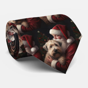Cravate Terrier Wheaton avec le Père Noël Noël Festif