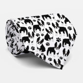 Cravate Terriers noirs et blancs de Boston (Roulé)