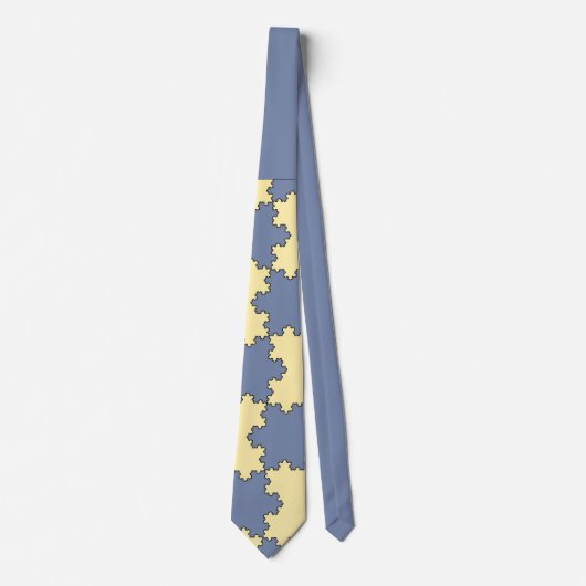 Cravate Tessellé Koch Snowflakes (Motif fractal) (Devant)