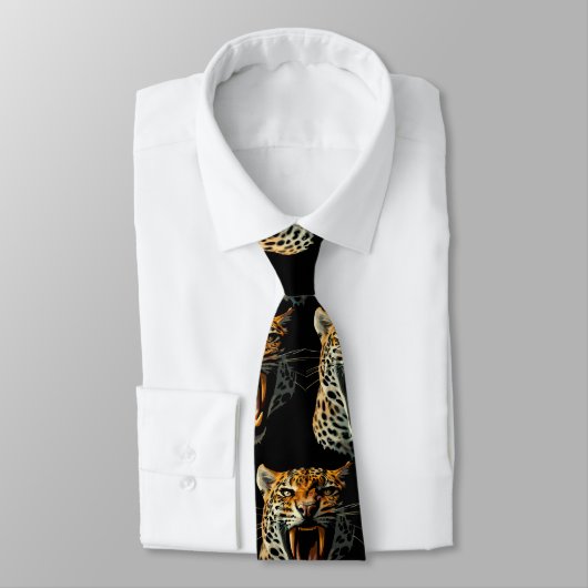 Cravate Tête d'attaque du léopard (Attaché)