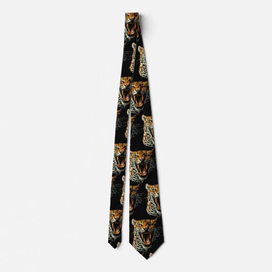 Cravate Tête d'attaque du léopard (Dos)