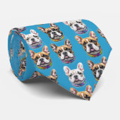 Cravate Tête de Bouledogue Français (Roulé)