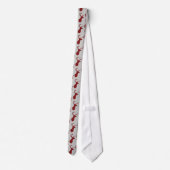 Cravate Tête de cerf - Rustique Motif rouge plaid (Dos)