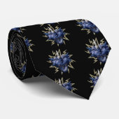 Cravate Tête de dragon - bleu (Roulé)