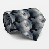 Cravate Tête de rhinocéros blanc (Roulé)