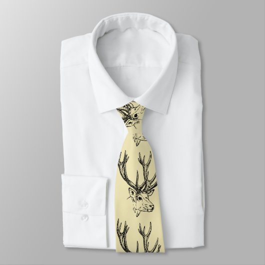Cravate Têtes de cerfs communs (Attaché)