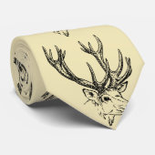 Cravate Têtes de cerfs communs (Roulé)