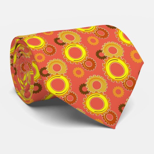 Cravate Têtes d'engrenage, plusieurs nuances de vitesses j (Roulé)