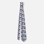 Cravate Texas Shape with Texas Flag and Bluebonnets (Dos)