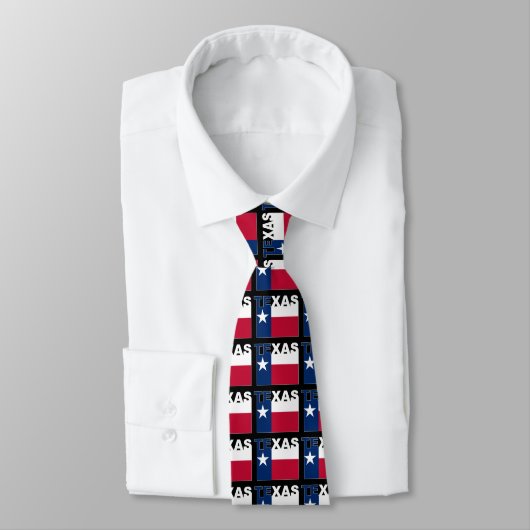 Cravate Texas Text flag (Attaché)