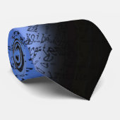 Cravate Texte de conception au-dessus de bleu (Roulé)