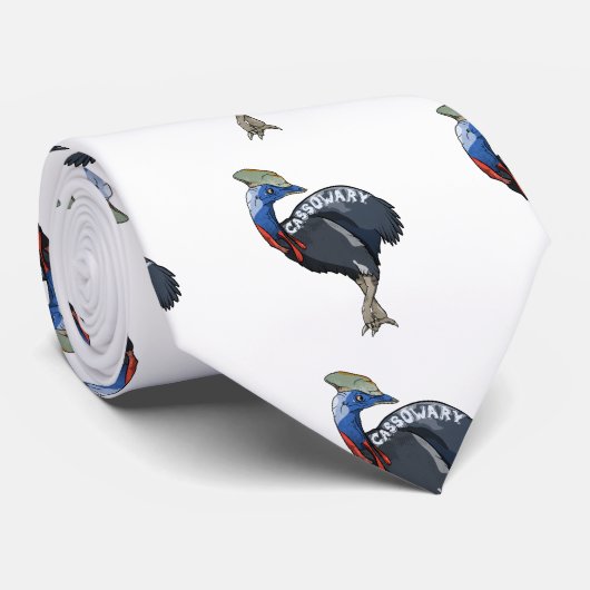 Cravate texte de la dent de couleur cassowary (Roulé)