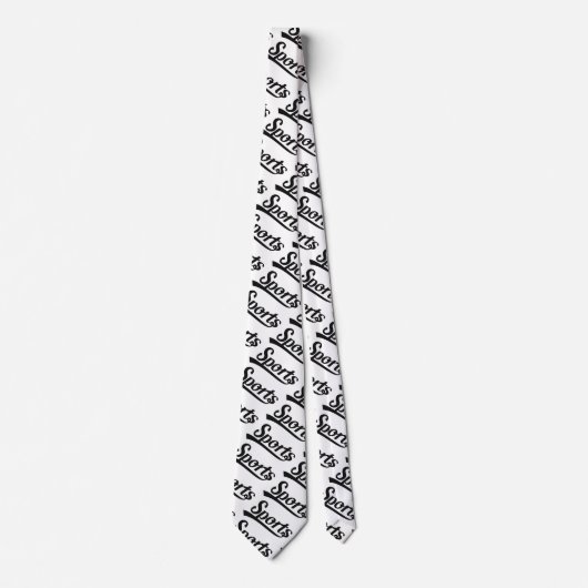Cravate Texte Design : SPORTS black + your own text & idea (Devant)