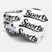 Cravate Texte Design : SPORTS black + your own text & idea (Roulé)