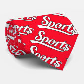 Cravate Texte Design : SPORTS white + your own text & idea (Roulé)