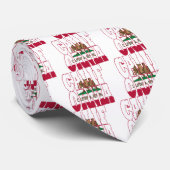 Cravate Texte du drapeau californien (Roulé)