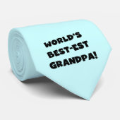 Cravate Texte noir ou blanc de grand-papa du Meilleur-est (Roulé)