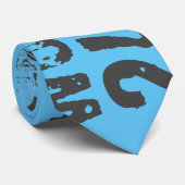 Cravate Texte usé et rayé Workout 247365 bleu (Roulé)