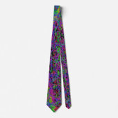 Cravate Texture Abstrait Multicolore Vibrant (Devant)