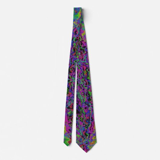 Cravate Texture Abstrait Multicolore Vibrant (Dos)