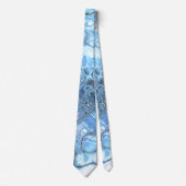 Cravate Texture Abstraite de fluide de glace en marbre ble (Devant)