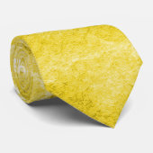Cravate Texture aquarelle jaune moutarde gras (Roulé)