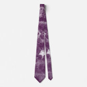 Cravate Texture aquarelle violet prune profond (Devant)
