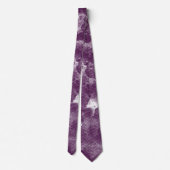 Cravate Texture aquarelle violet prune profond (Dos)