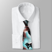 Cravate texture biseautée rouge à bleu pixélisée (Attaché)