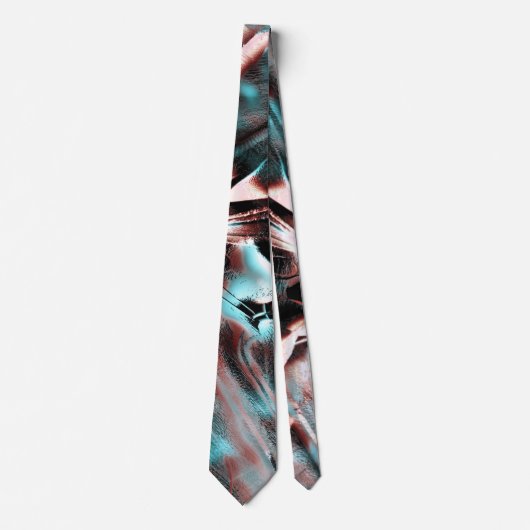 Cravate texture biseautée rouge à bleu pixélisée (Devant)