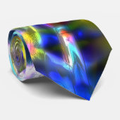 Cravate Texture blanche graineuse avec des éclats de coule (Roulé)