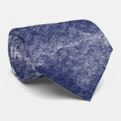 Cravate Texture d'aquarelle bleu marine profond (Roulé)