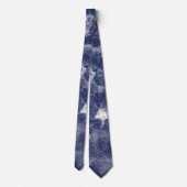 Cravate Texture d'aquarelle bleu marine profond (Dos)