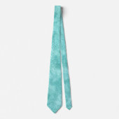 Cravate Texture de corail vert de mer bleue menthe (Devant)