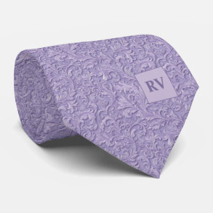 Cravate Texture de défilement en relief lavande violet pâl
