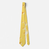 Cravate Texture de fromage suisse jaune (Devant)