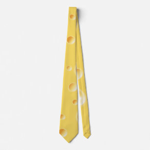 Cravate Texture de fromage suisse jaune