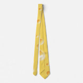 Cravate Texture de fromage suisse jaune (Dos)