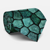 Cravate Texture de la croûte en mosaïque océanique Motif A (Roulé)