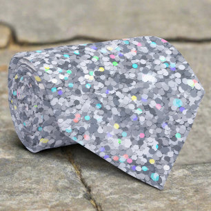 Cravate Texture de paillettes colorées élégantes abstraite