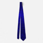 Cravate texture en cuir bleu vif (Dos)