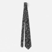 Cravate Texture en cuir brillant avec perles d'or (Dos)