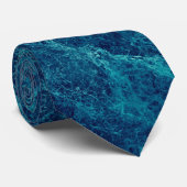 Cravate Texture en marbre bleu marine  (Roulé)