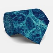 Cravate Texture en marbre bleu marine (Roulé)