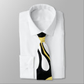 Cravate Texture en marbre d'encre noire et or (Attaché)