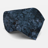Cravate Texture en marbre noir et bleu marine (Roulé)