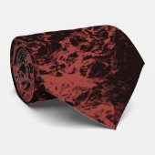 Cravate Texture en marbre rouge en terre cuite (Roulé)