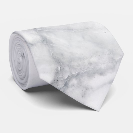 Cravate texture Marbre blanc (Roulé)
