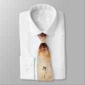 Cravate Texture métallique rouille brun cool Nom personnal (Attaché)