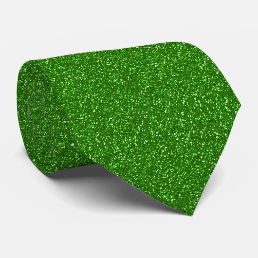 Cravate Texture Parties scintillant verte Imprimer (Roulé)